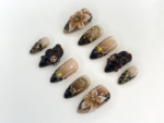 Jungle Safari Monkey Press On Nails 3D Flower & Leopard Print Nail Art Exotic Animal Nail Set Handmade Safari Nails OB1116K - Image 3