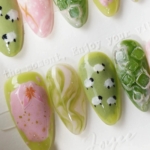 Berry Matcha Reusable Press On Nails