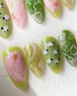 Berry Matcha Reusable Press On Nails