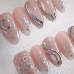Starlight Rain Reusable Press On Nails
