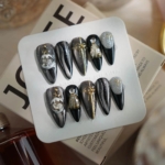 Christmas Eve Reusable Press On Nails