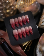 Crimson Queen Reusable Press On Nails - Image 2