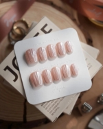 Glitter Logic·pink Reusable Press On Nails