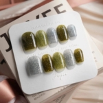 Moss Code Reusable Press On Nails