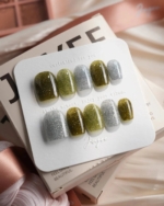 Moss Code Reusable Press On Nails