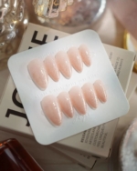Peach Glaze Reusable Press On Nails - Image 2