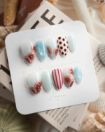 Pink Grapefruit Reusable Press On Nails - Image 4