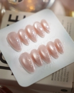 Pink Tulle Reusable Press On Nails - Image 2