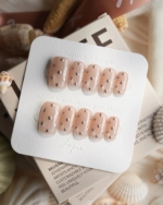 Silver Bead Reusable Press On Nails - Image 2